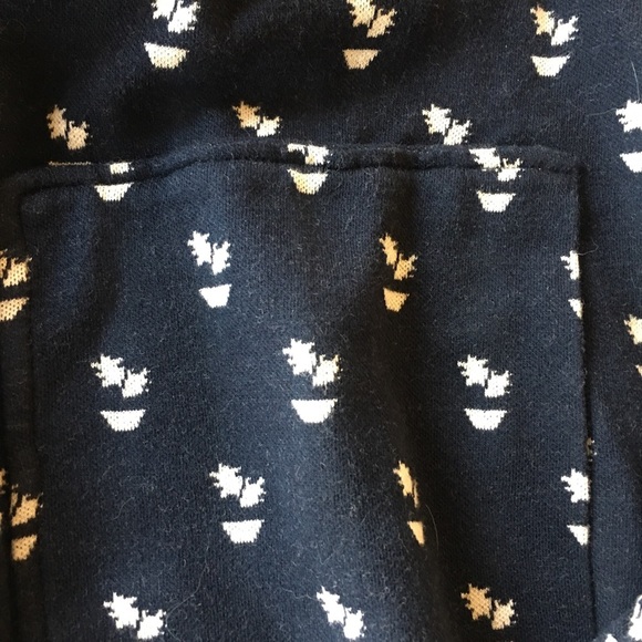 Anthropologie Pluto on the Moon Women’s Navy Cactus Hoodie Sweatshirt Pullover S - Picture 5 of 7